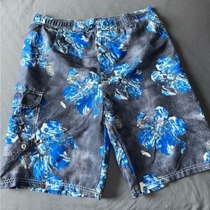 Boys Pipeline Blue Swim Trunks / Shorts Size 18 / 20